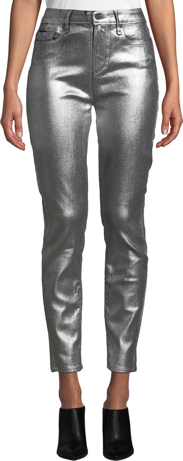 PAIGE Verdugo Ultra Skinny Metallic Ankle Jeans