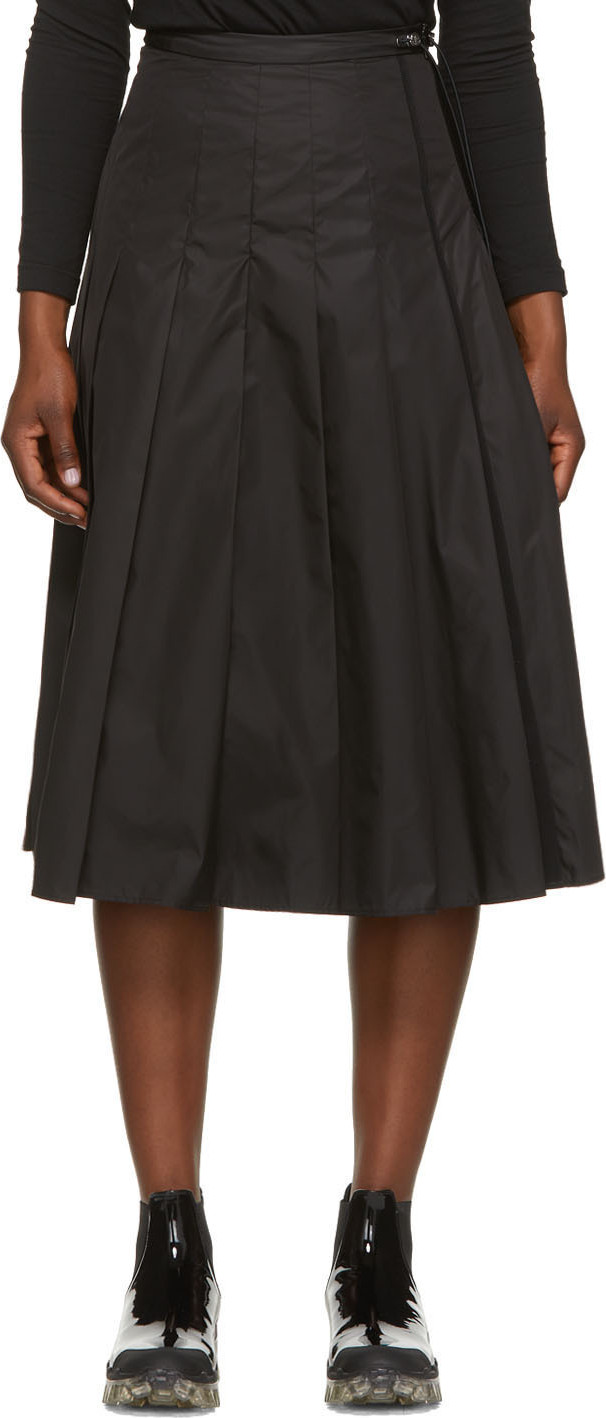 Moncler - Black Technical Pleated Skirt