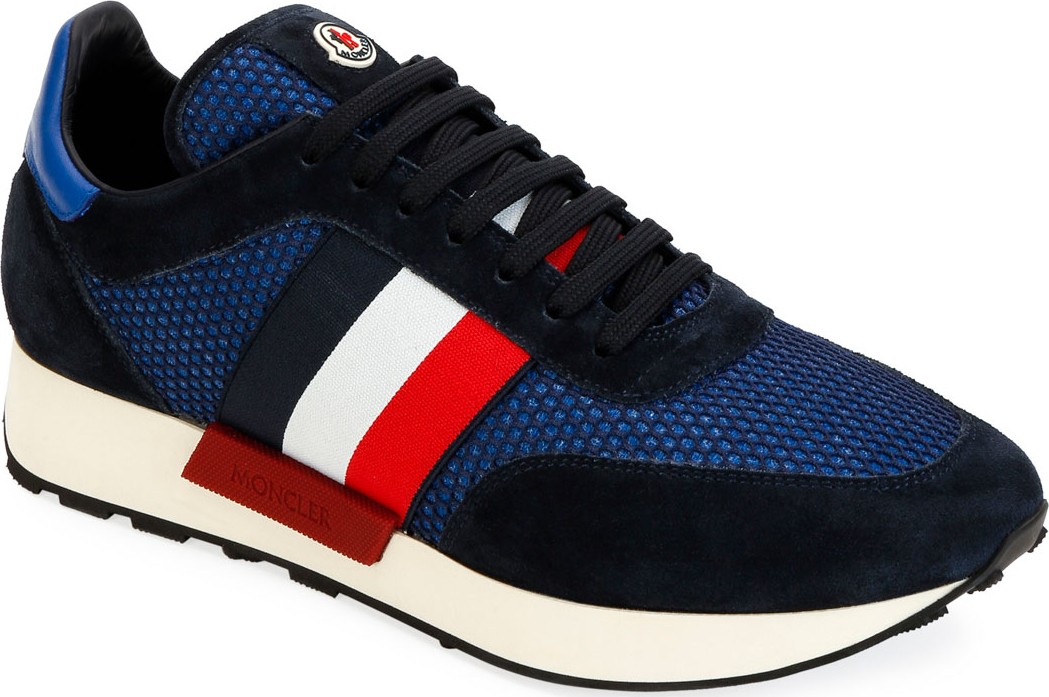 Moncler Men's Horace Suede & Nylon Trainer Sneakers
