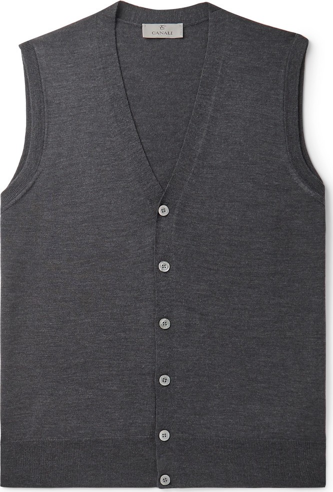 Canali Merino Wool Sweater Vest