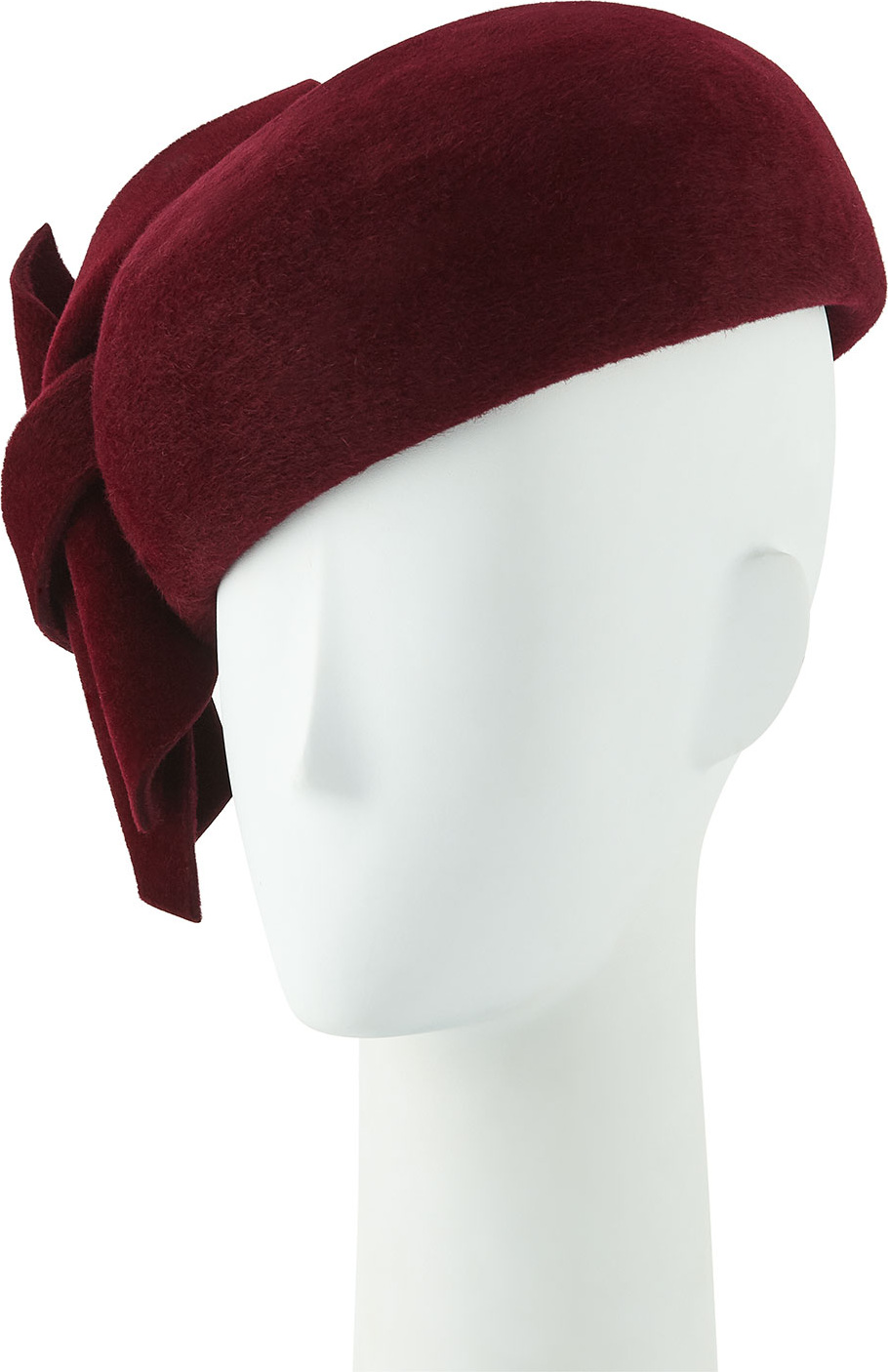 Philip Treacy Velour Beret w/ Sculptured Bow