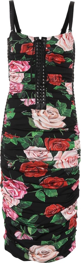 Dolce & Gabbana Floral stretch-silk dress