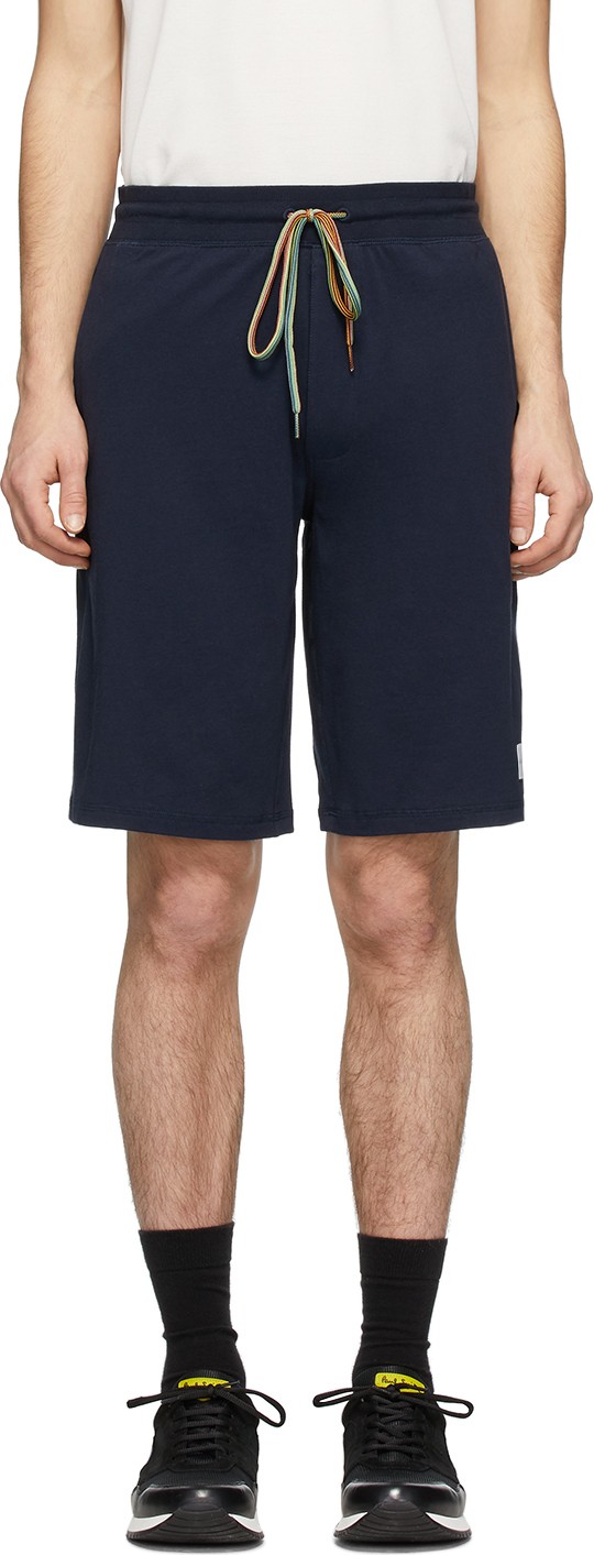Paul Smith Navy Cotton Jersey Shorts