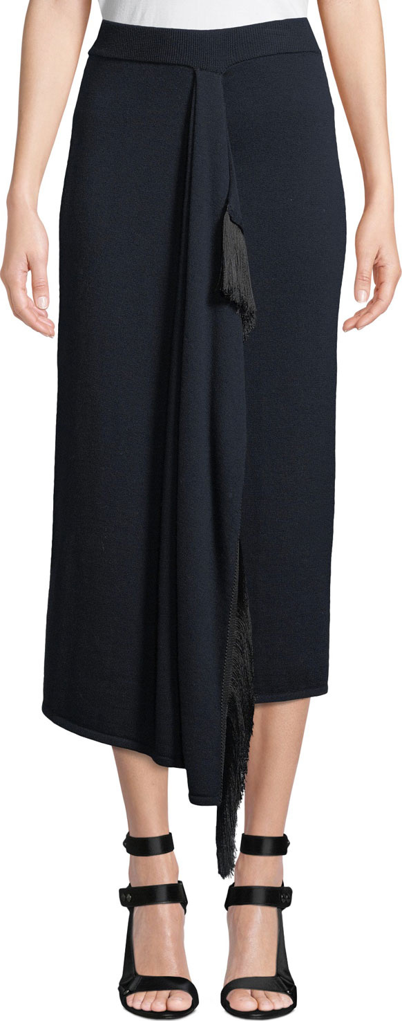 Tabula Rasa Kahina Draped Fringe Midi Skirt