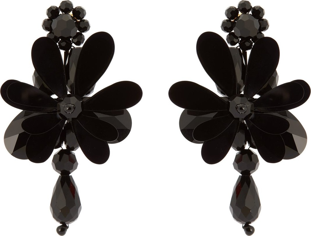 Simone Rocha Floral-drop beaded earrings