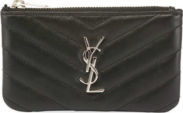 Saint Laurent Loulou Small Quilted Zip Pouch