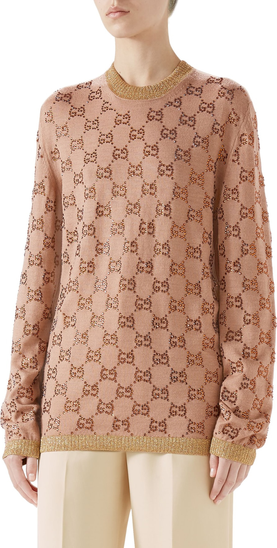 Gucci Crystal GG Logo Sweater