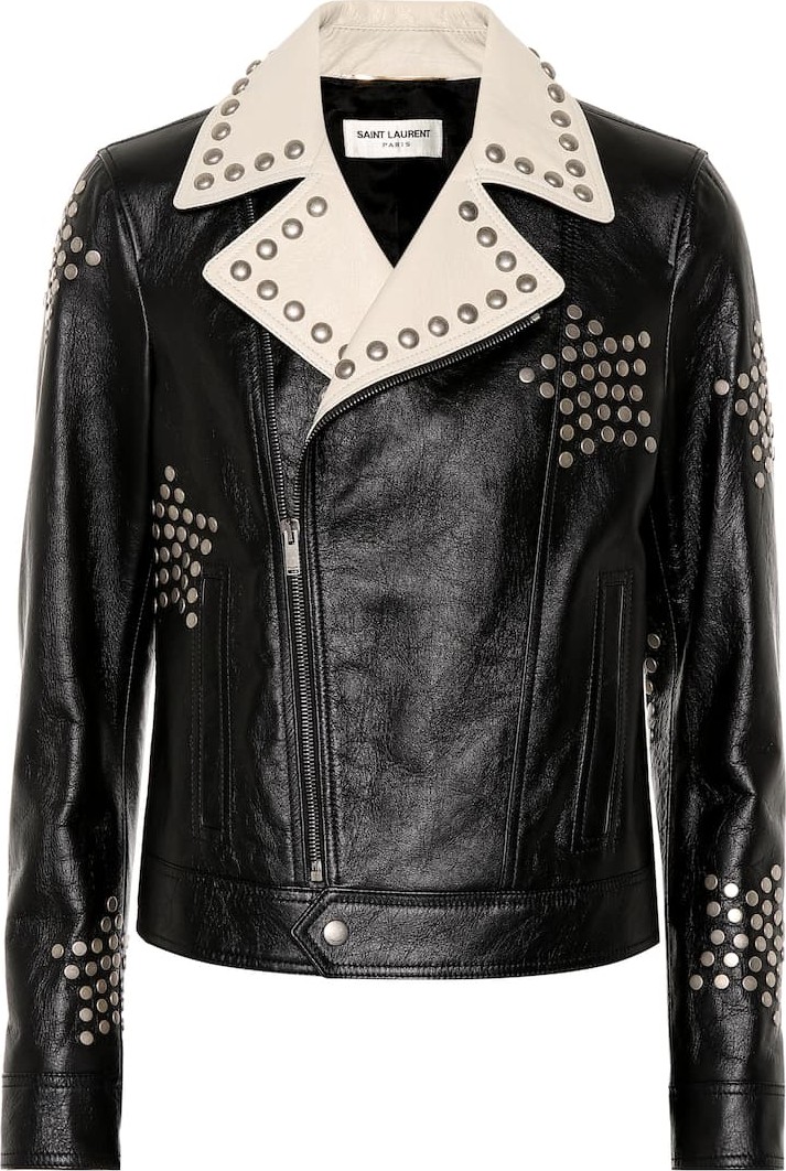 Saint Laurent Studded leather biker jacket