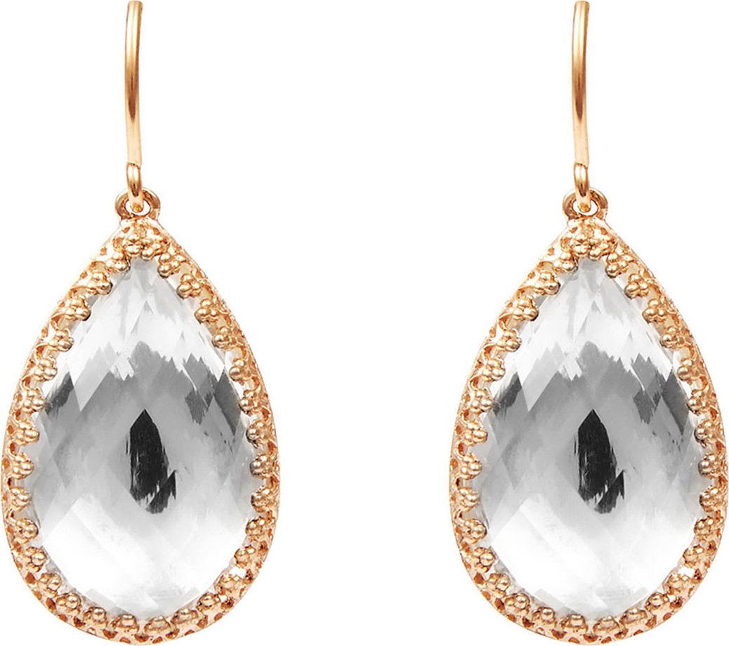 Larkspur & Hawk Sophia Teardrop Earrings in White Foil