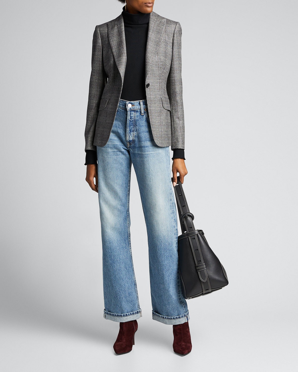 RE/DONE High-Rise Loose Rigid Straight-Leg Jeans