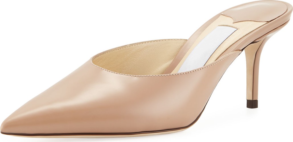 Jimmy Choo Rav Leather Slide Mules