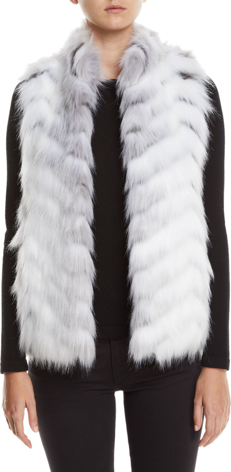 Fabulous Furs Limited Edition Hook-Front Faux-Fur Vest