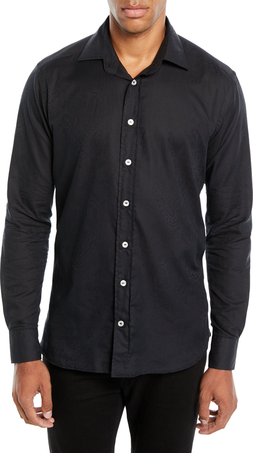 Etro Men's Jacquard Sport Shirt