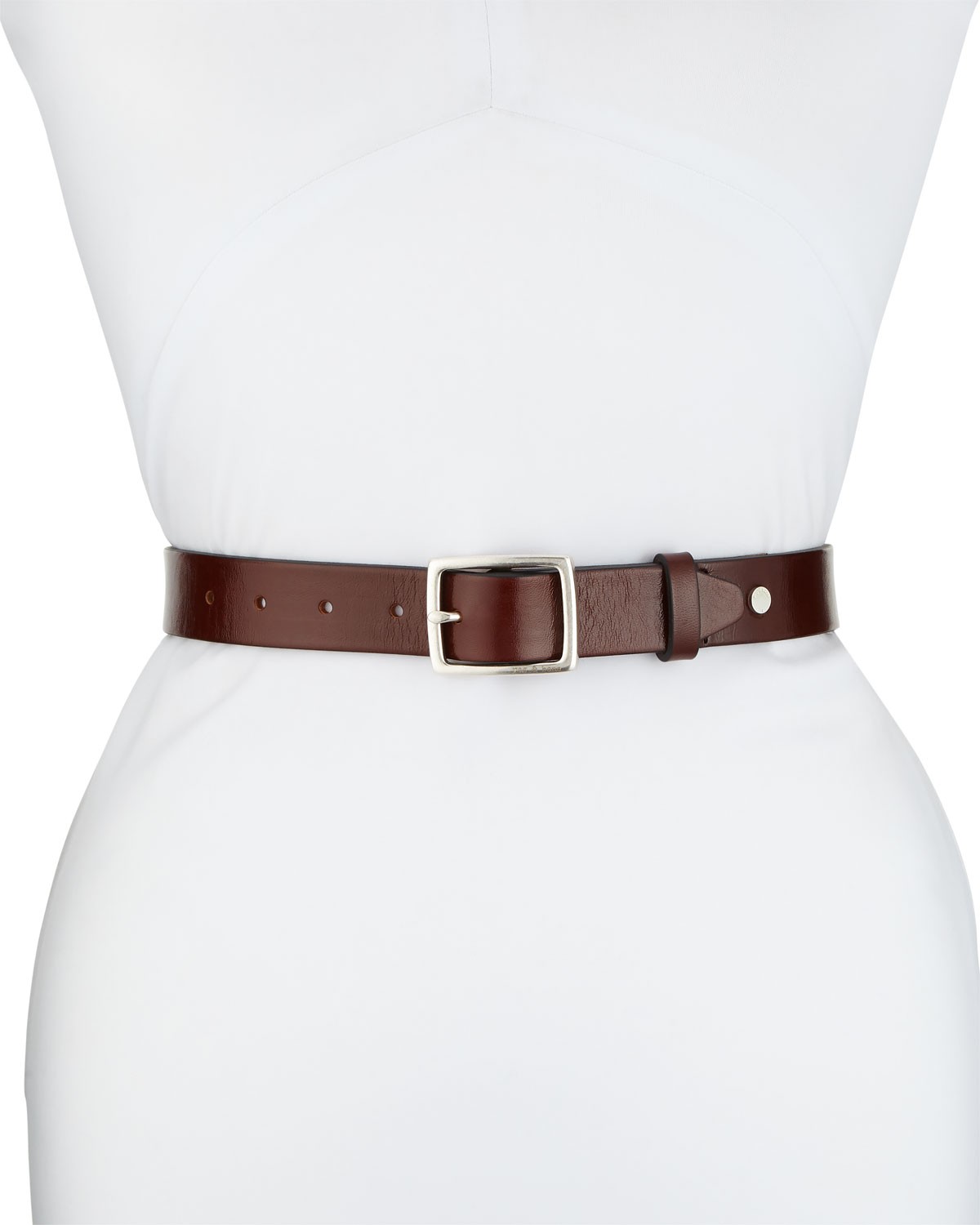 Rag & Bone Boyfriend Square-Buckle Leather Belt