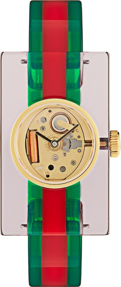 Gucci Web Plexiglas watch