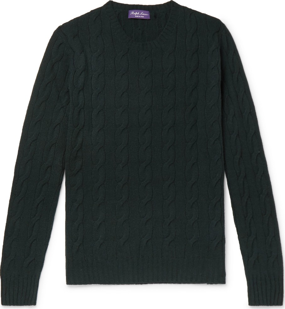 Ralph Lauren Purple Label Cable-Knit Cashmere Sweater