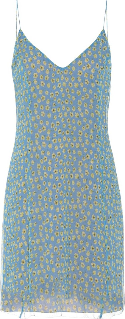 Amiri Floral-printed silk minidress