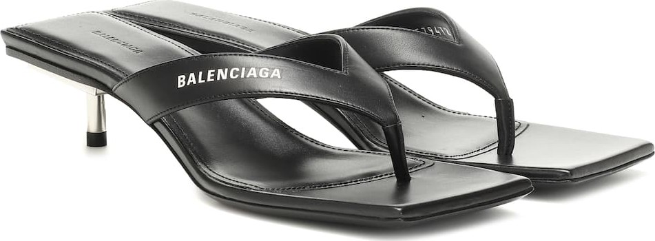 Balenciaga Metal 40 leather sandals