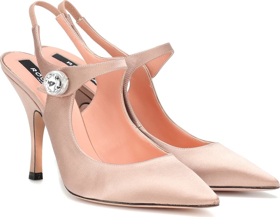 ROCHAS Satin Mary Jane pumps