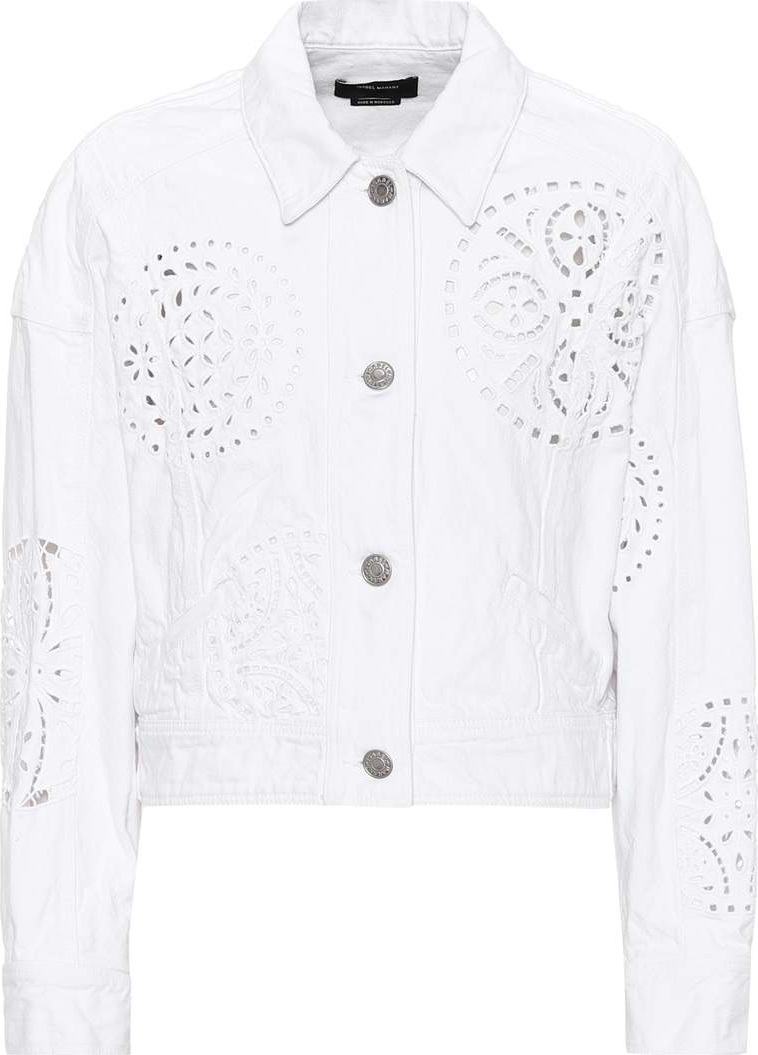 Isabel Marant Rena lace-trimmed denim jacket