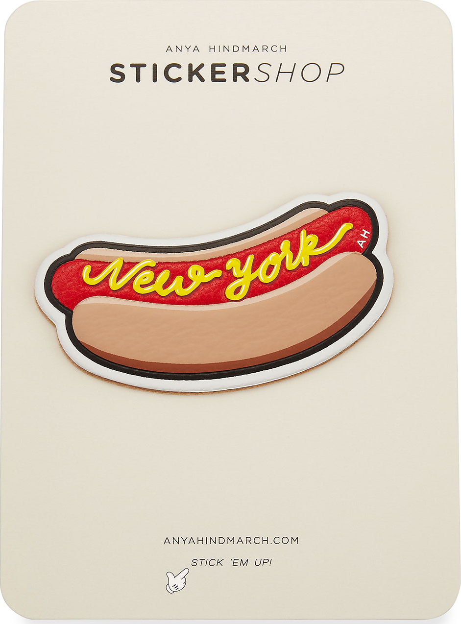 Anya Hindmarch New York Hot Dog Sticker for Handbag, Red