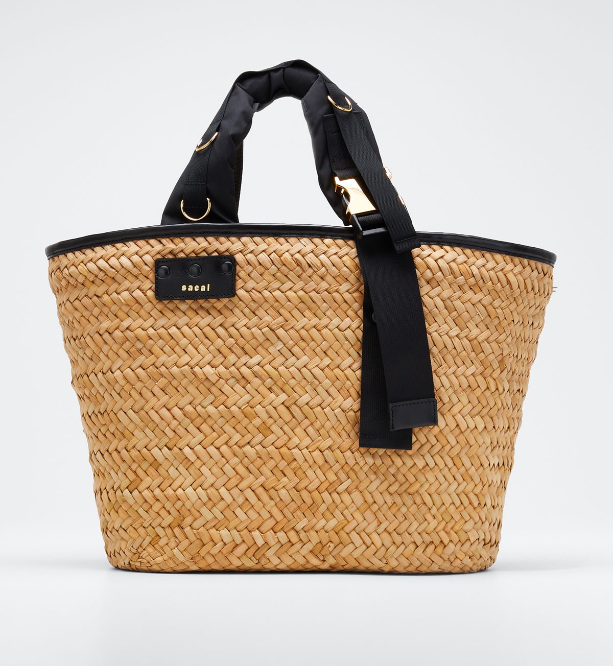 Sacai Hybrid Marche Large Woven Bucket Bag