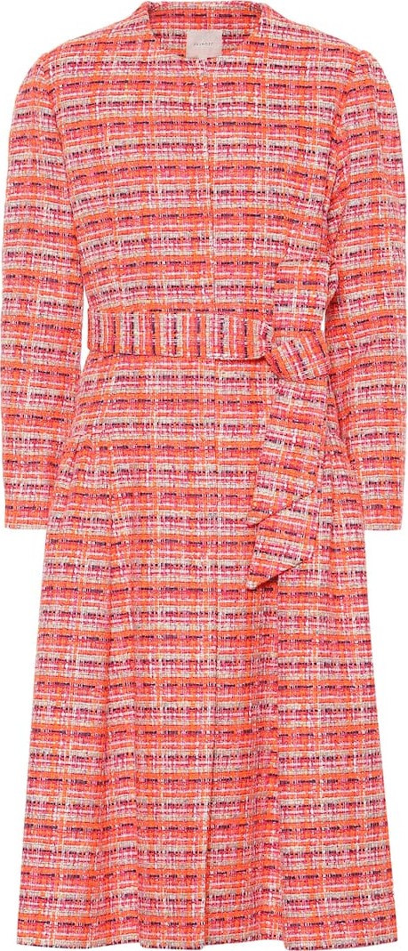 DELPOZO Belted cotton-blend bouclé coat