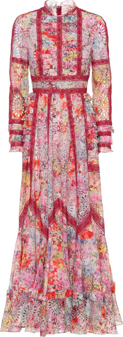 Valentino Jardin de Fleurs cotton-blend gown