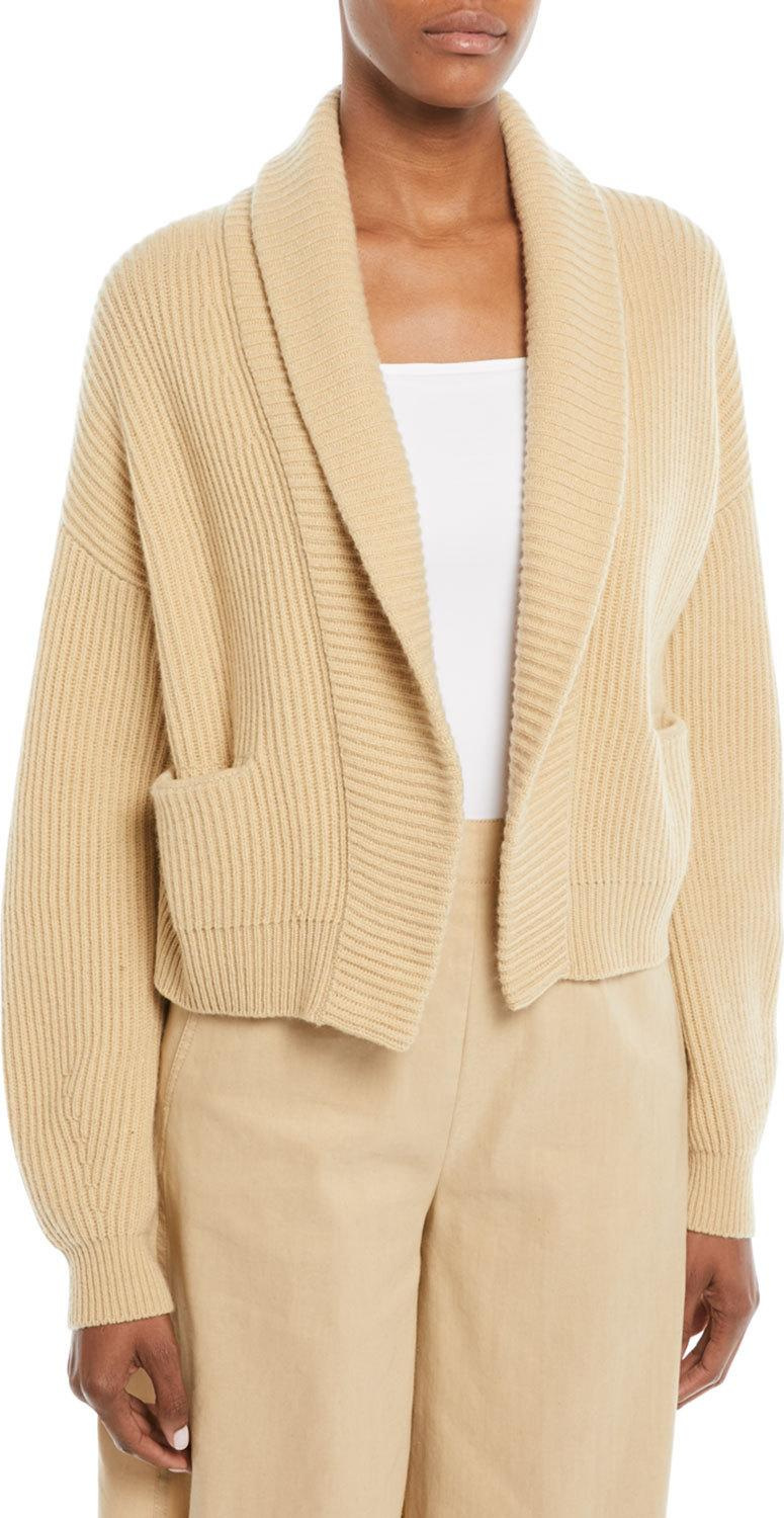 Vince Cropped Shawl-Collar Cardigan