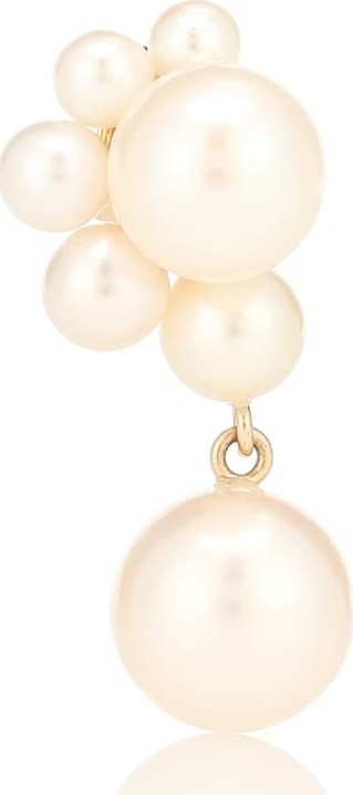 Sophie Bille Brahe Federico Perle 14kt gold single earring with pearls