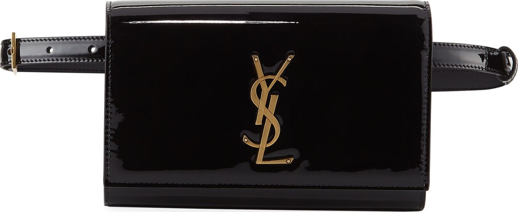 Saint Laurent Kate Monogram YSL Patent Leather Belt Bag