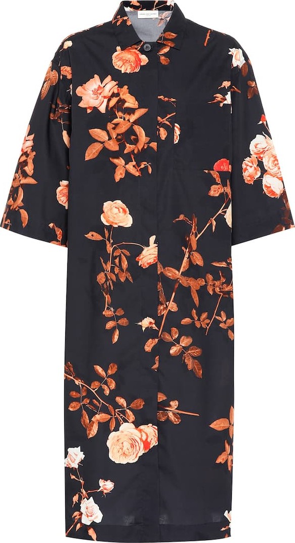 Dries Van Noten Floral cotton shirt dress