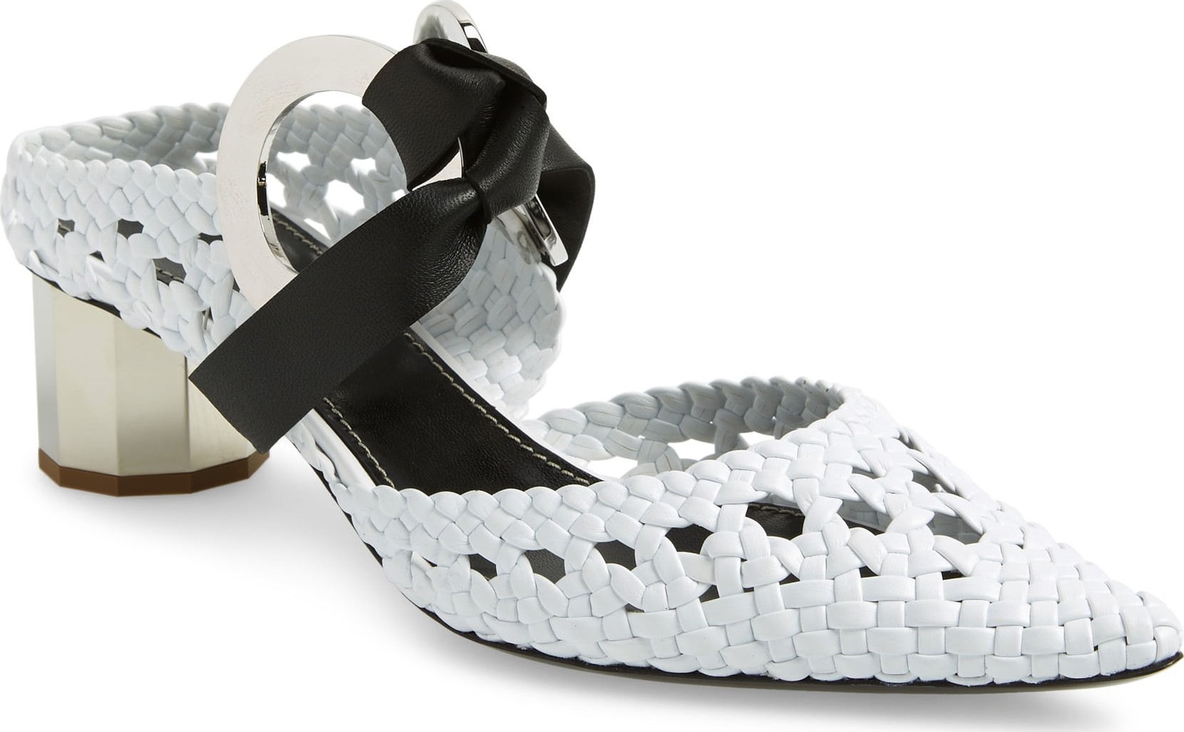 Proenza Schouler Grommet Woven Pointy Toe Mule