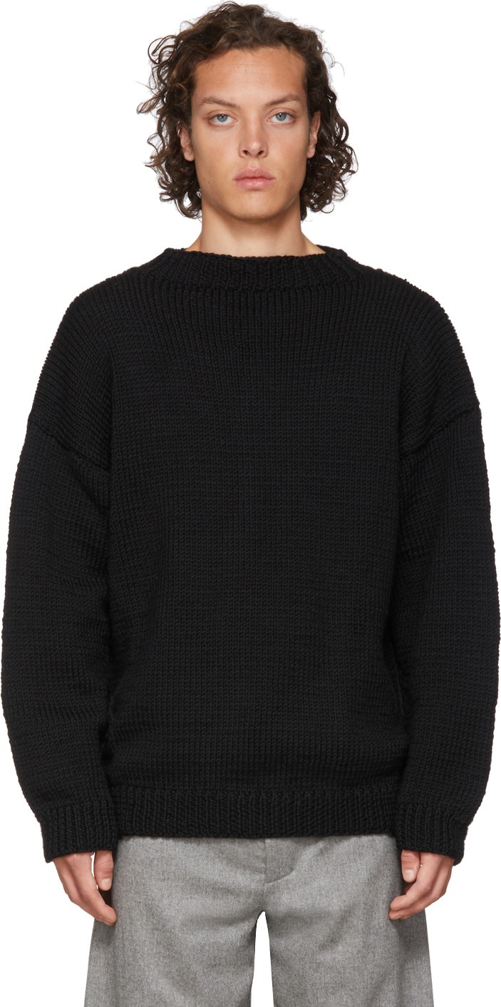 Toogood Black Merino Wool 'The Sculptor' Sweater