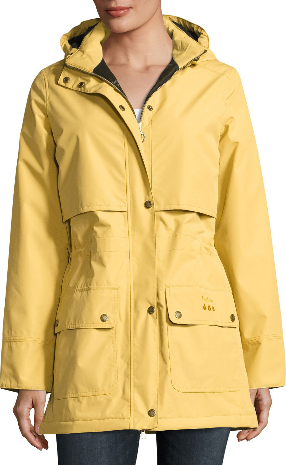 Barbour Stratus Hooded Utility Jacket, Gold