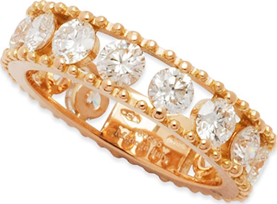 Staurino Fratelli Allegra 18k Rose Gold Diamond Openwork Band Ring (2.45ct), Size 7