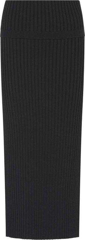Joseph Ribbed cotton-blend midi skirt