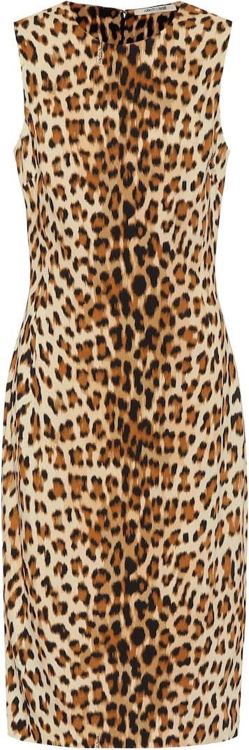 Roberto Cavalli Leopard midi dress