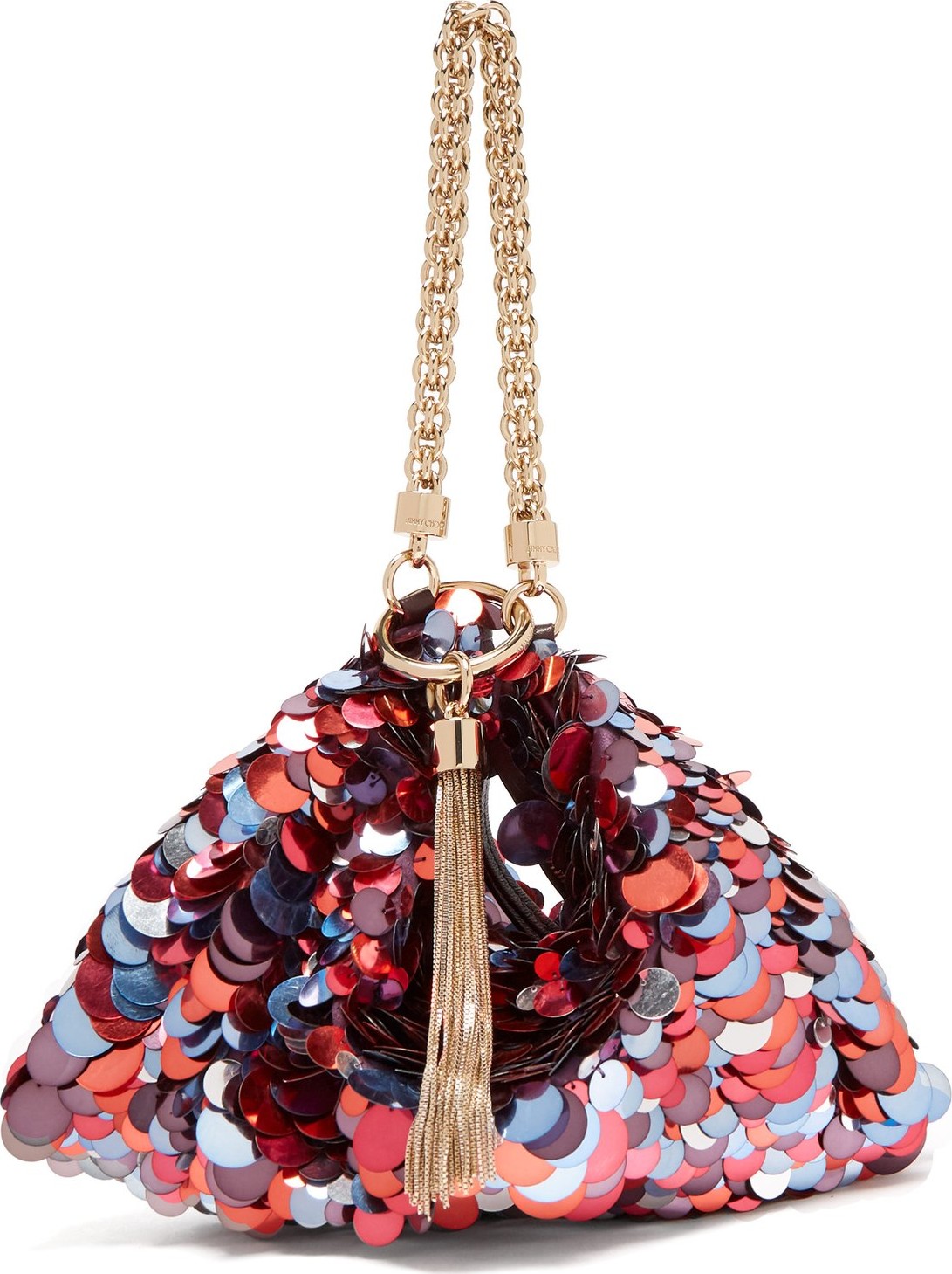 Jimmy Choo Callie sequinned satin clutch bag