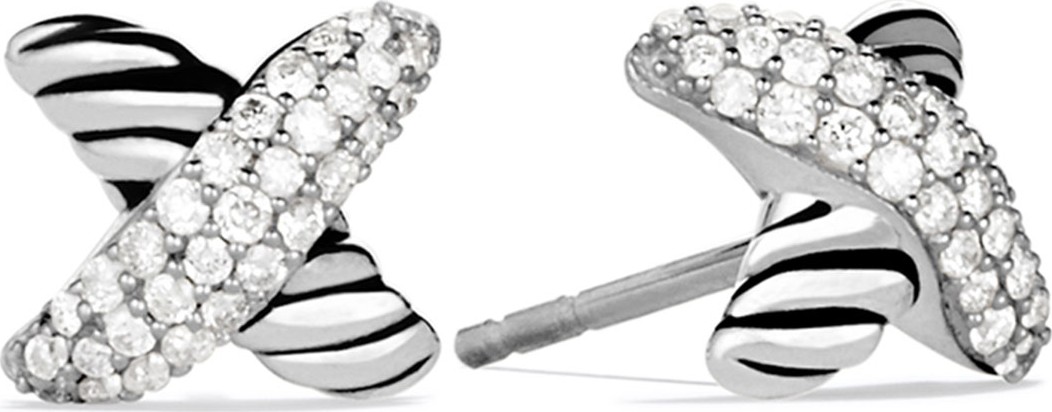 David Yurman X Earrings with Diamonds