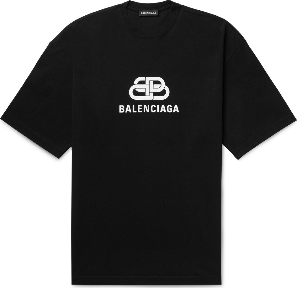 Balenciaga Oversized Logo-Print Cotton-Jersey T-Shirt