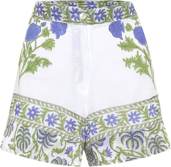 Juliet Dunn Printed cotton high-rise shorts