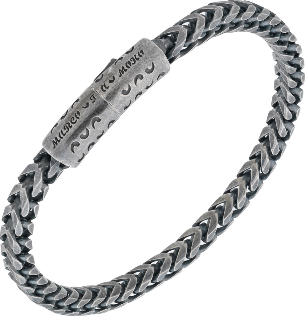 Marco Dal Maso Men's Lash Silver Push-Lock Chain Bracelet