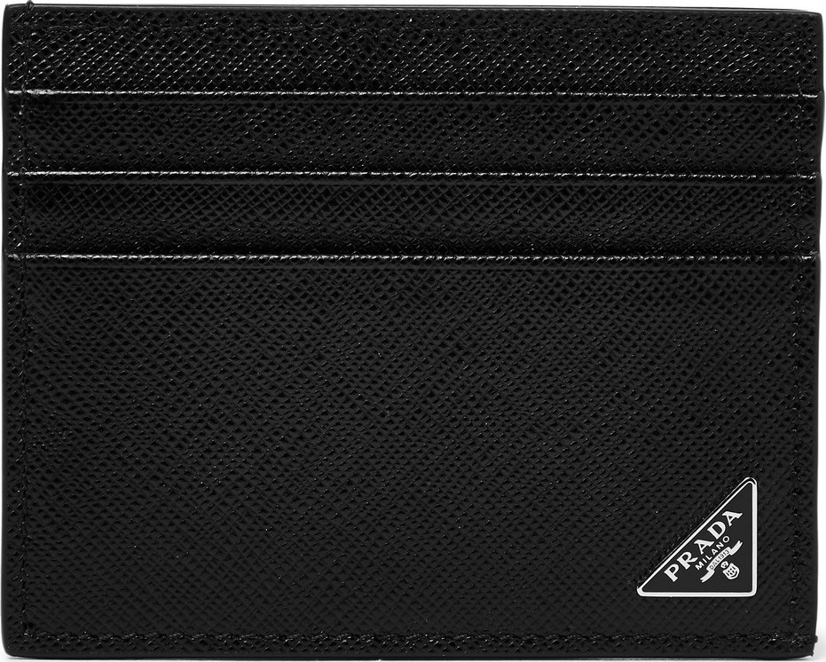 Prada Logo-Appliquéd Saffiano Leather Cardholder