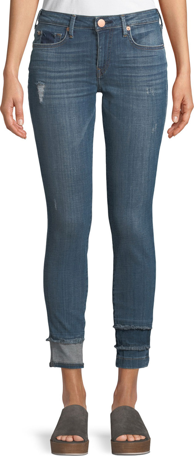 True Religion Jennie Curvy Skinny Jeans with Hem Detail