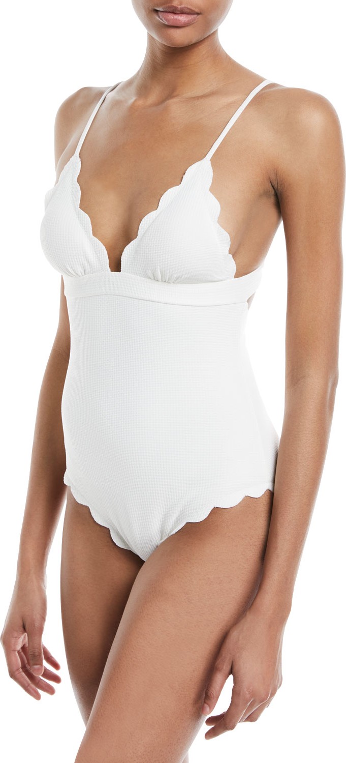 Marysia Santa Clara Scalloped One-Piece Maillot Swimsuit
