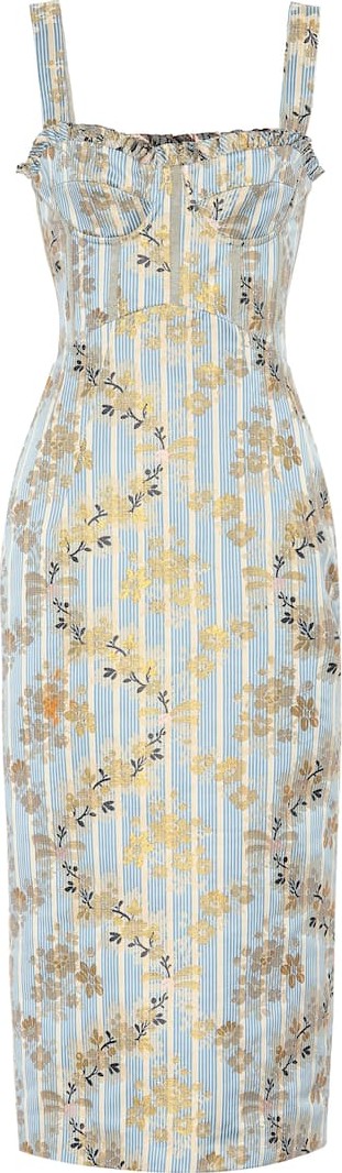 Brock Collection Cotton-blend midi dress