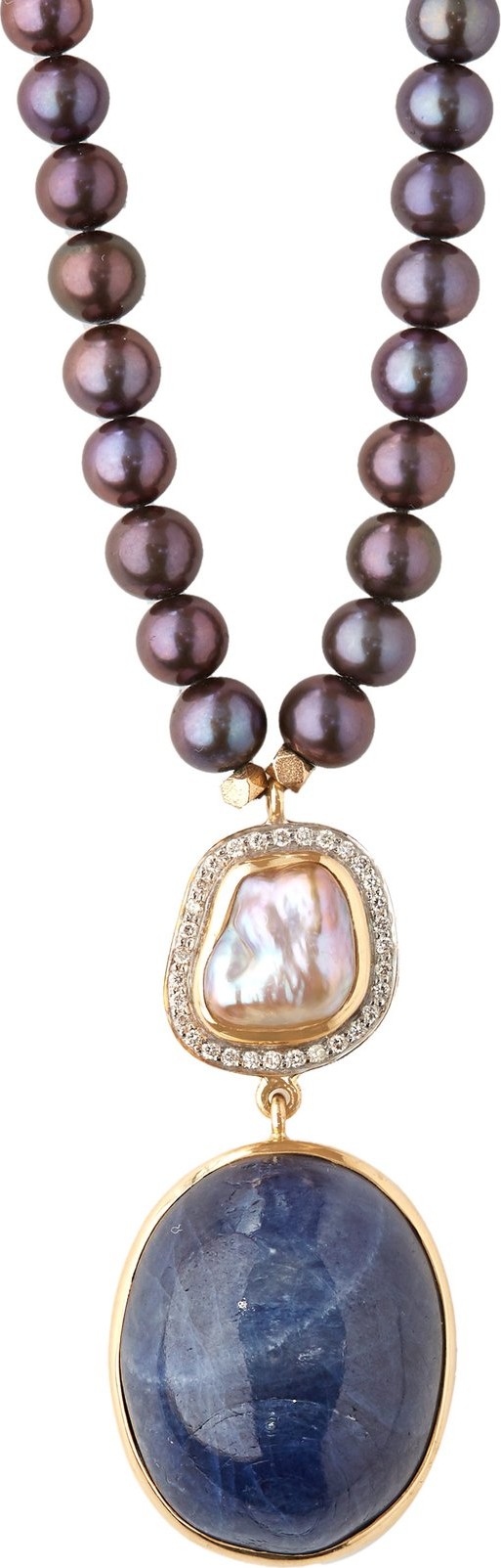 Jade Jagger 18kt gold, sapphire & pearl necklace