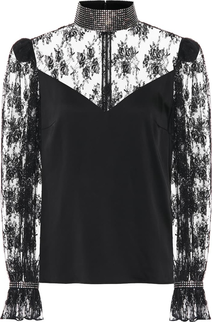 Christopher Kane Embellished lace blouse
