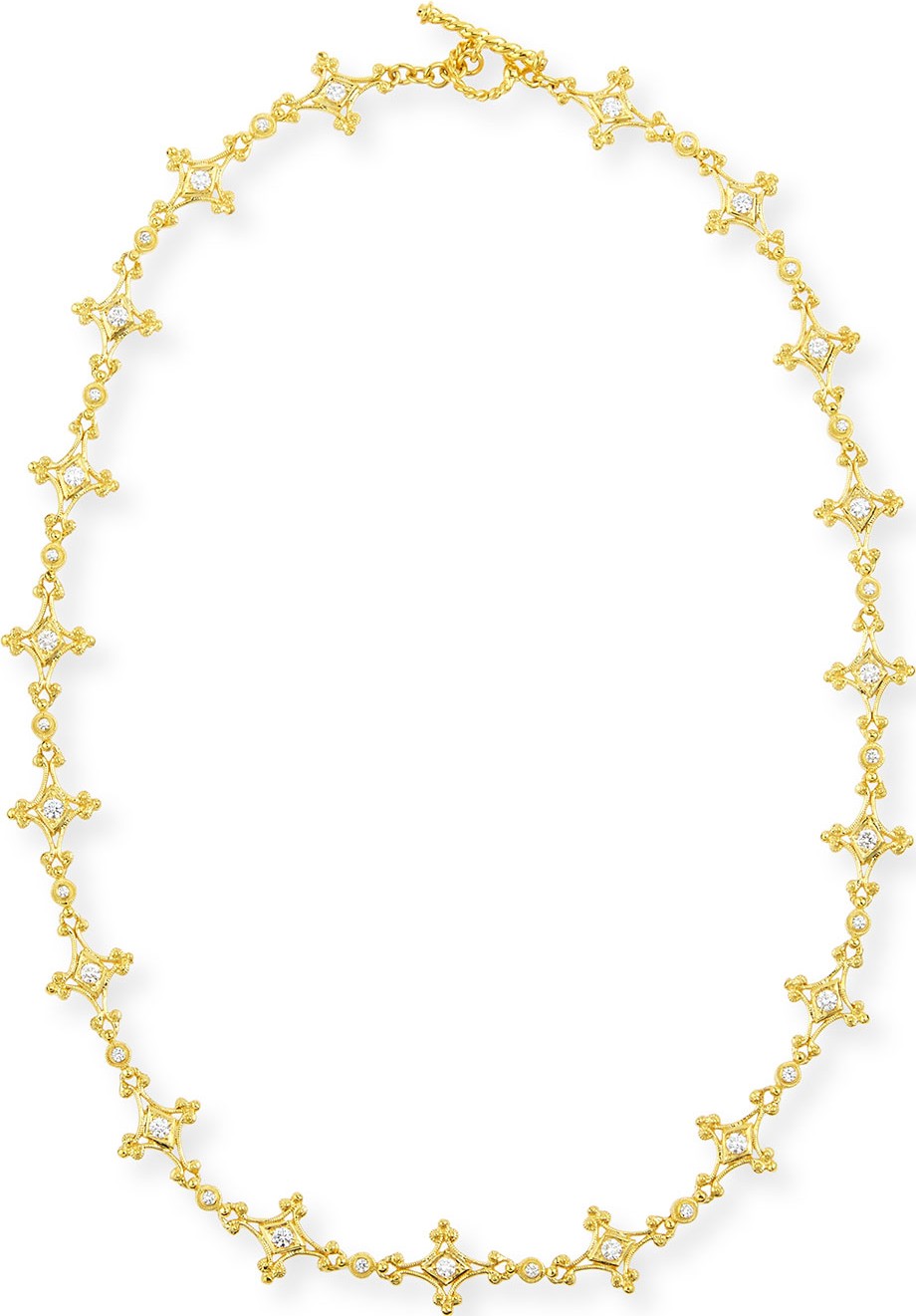Eli Jewels Aegean 18k Diamond Mix-Link Necklace, 17"L